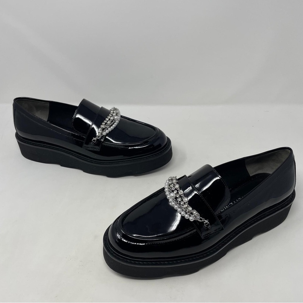 Stuart Weitzman Pearldrop Slip On Platform Loafer Flats - NWT - Picture 10 of 15